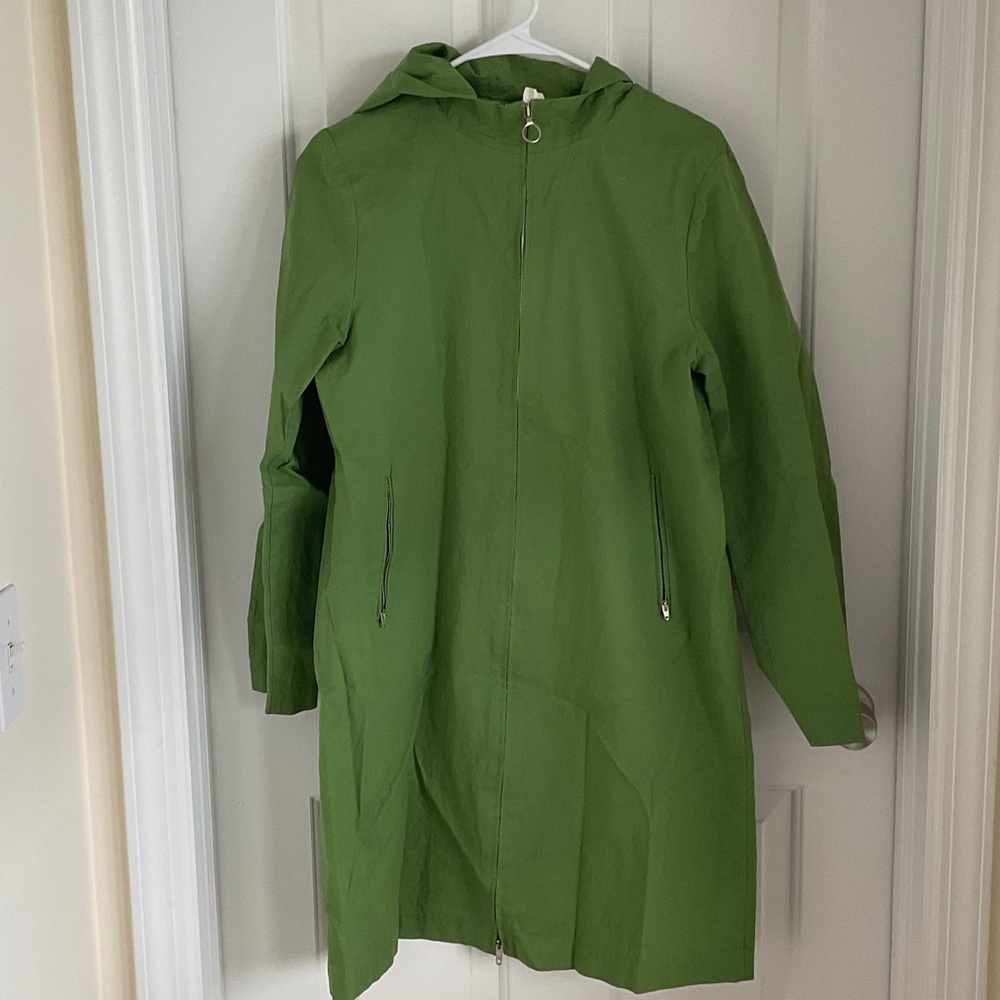 Michael Kors Green Hooded Rain Jacket